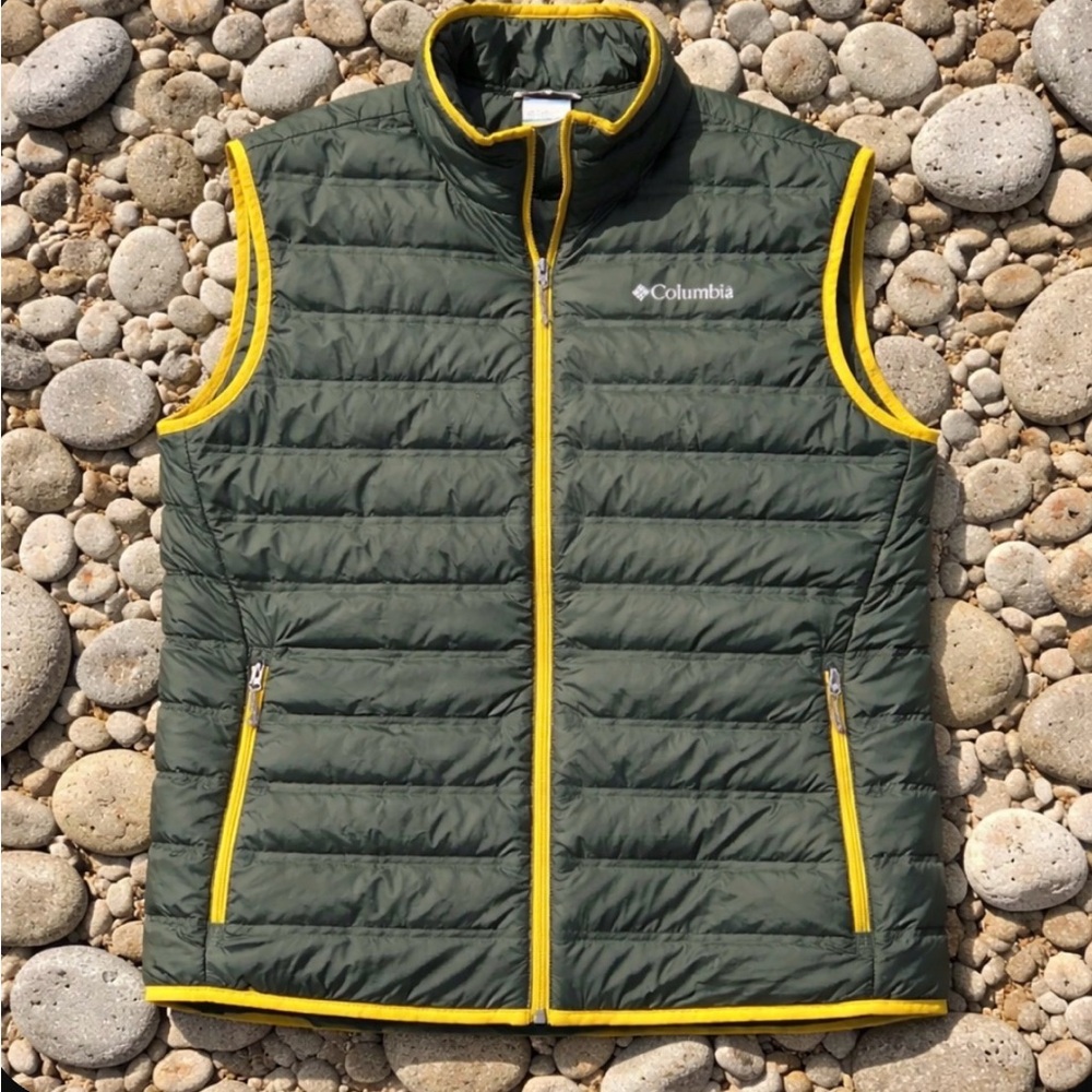 Columbia Men's Black Vest with Yellow Trim